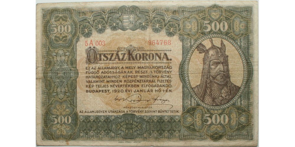 500 korona 1920